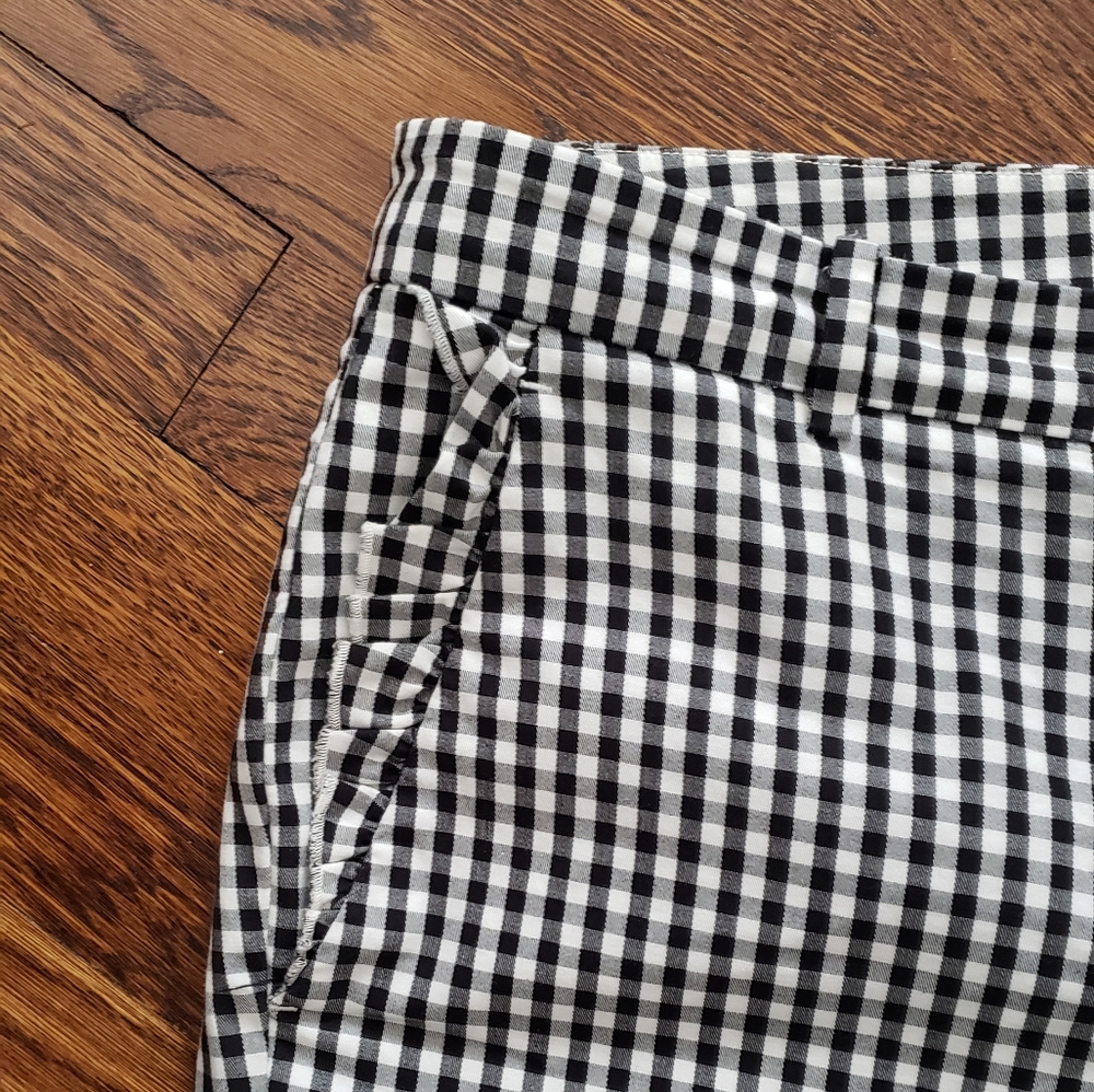 Ann Taylor Gingham Pant In Black And White - Picture 4 of 8